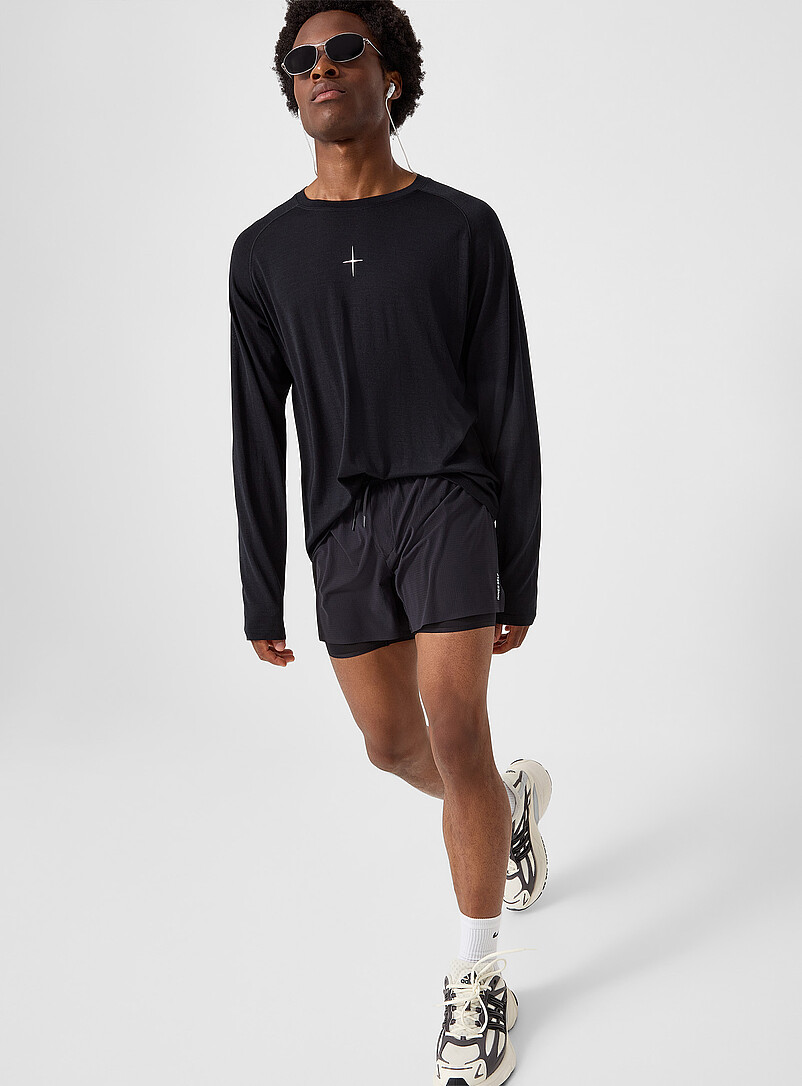 Micro-perforated shorts with built-in bike short Length: 13 cm (5") product image 3