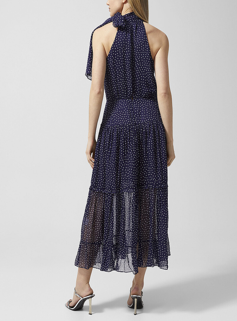 Abi polka dot scarf-neck chiffon dress product image 3