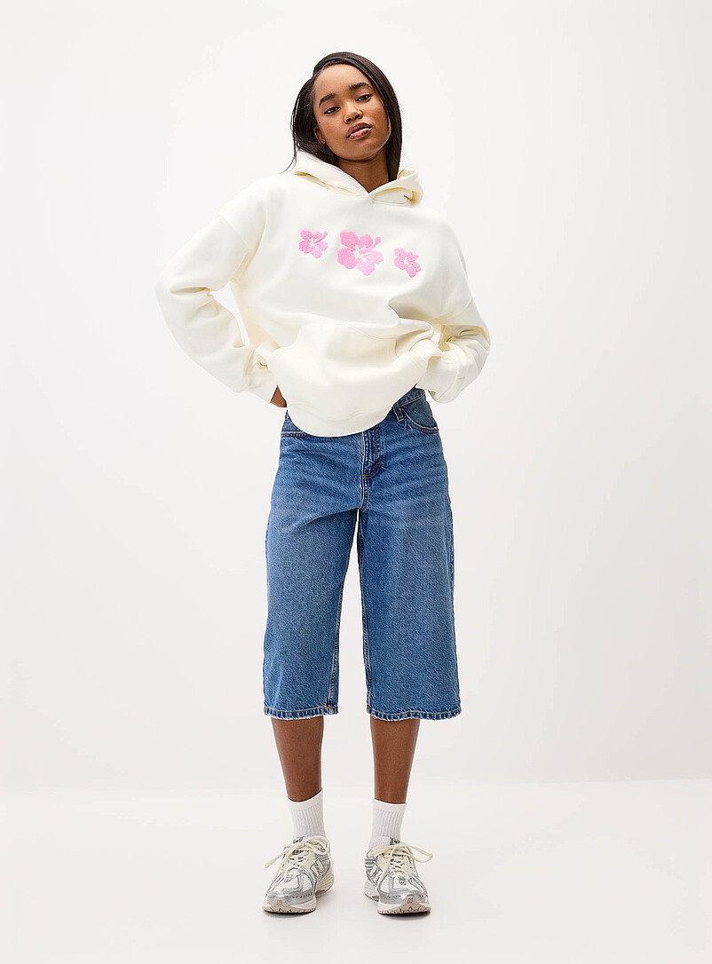 Twik: Le kangourou hibiscus moutonn&eacute;s Blanc cass&eacute; pour femme