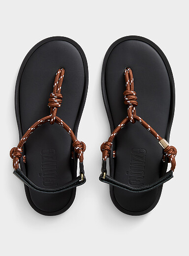 Brown ropes Fl&ograve; sandals Women