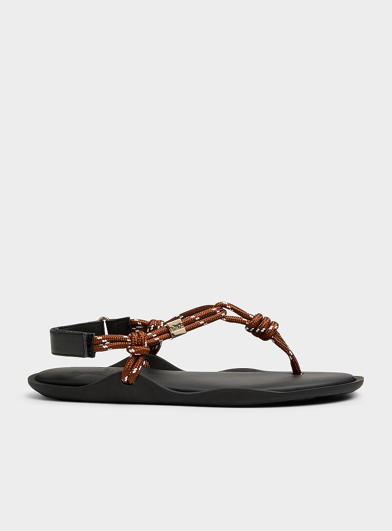 Fl&ograve;wze: La sandale Fl&ograve; cordes brunes Femme Brun pour femme