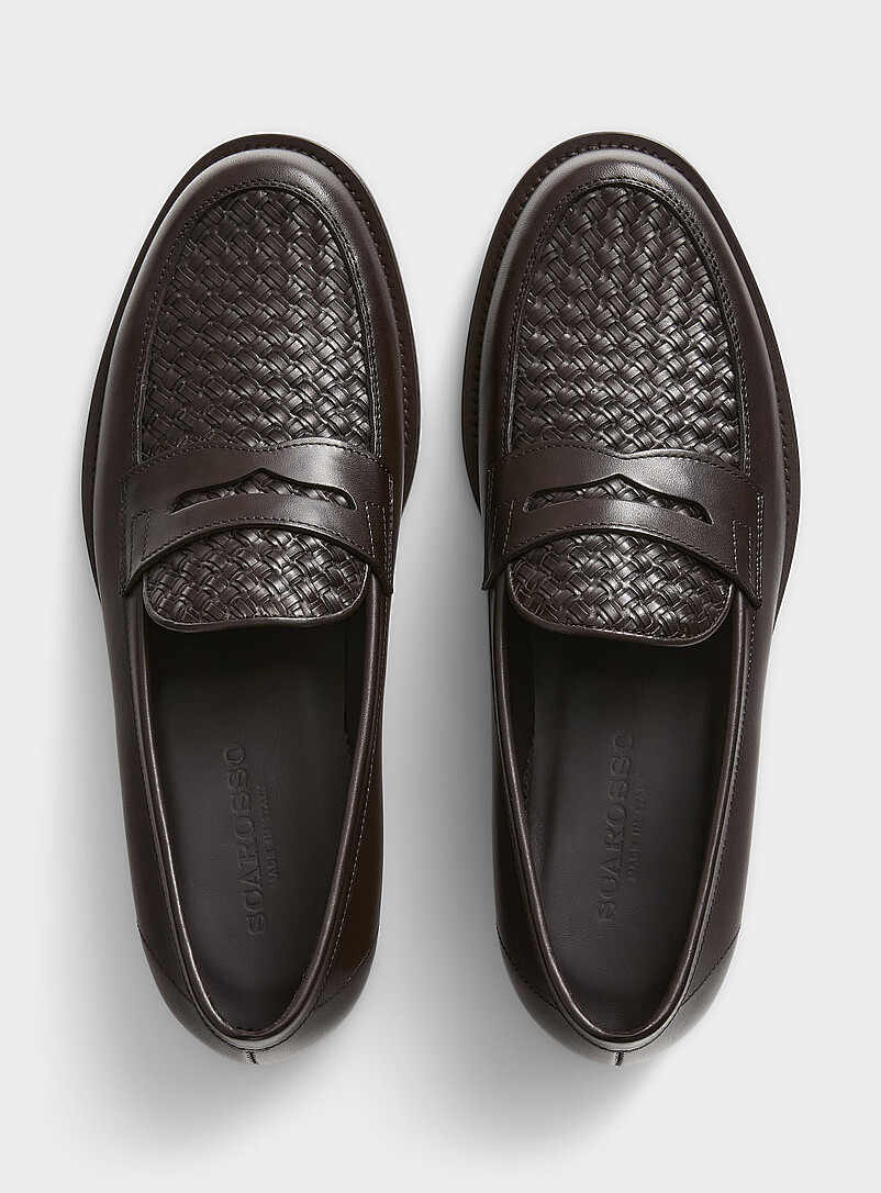 Ryan brown braided leather loafers Men product image 3