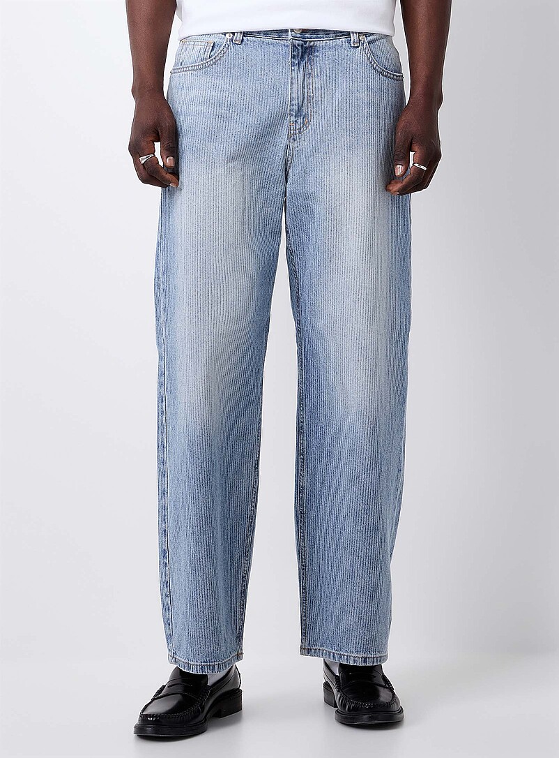 Faded-blue ribbed jean Loose fit Imported from Seoul product image 2