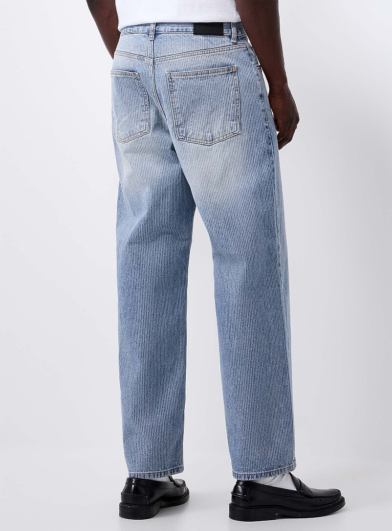 Faded-blue ribbed jean Loose fit Imported from Seoul product image 3