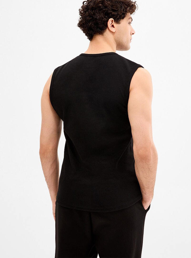 Ribbed jersey sleeveless T-shirt Imported from Seoul product image 2