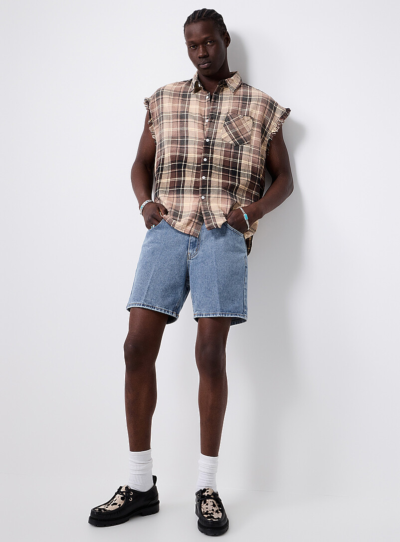 Light-Blue Denim Short Imported From Seoul