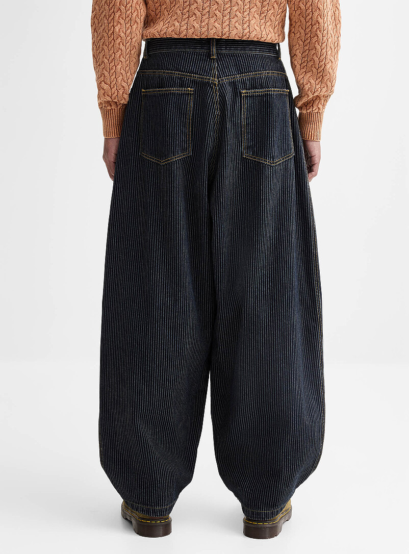 Hickory-stripe baggy jean Ultra-loose fit Imported from Seoul product image 3