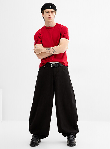 Le pantalon twill ballon XL Coupe extra-ample <b>Importation de S&eacute;oul</b>