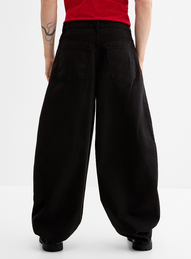 Djab: Le pantalon twill ballon XL Coupe extra-ample <b>Importation de S&eacute;oul</b> Gris pour homme