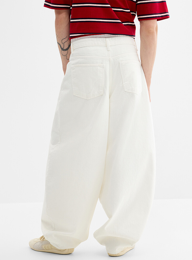 Djab: Le pantalon twill ballon XL Coupe extra-ample <b>Importation de S&eacute;oul</b> Gris pour homme