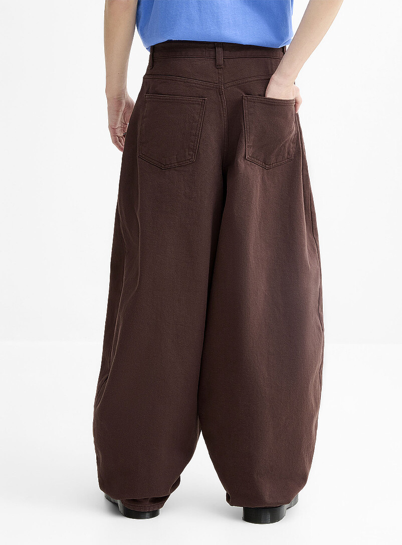 Djab: Le pantalon twill ballon XL Coupe extra-ample <b>Importation de S&eacute;oul</b> Gris pour homme