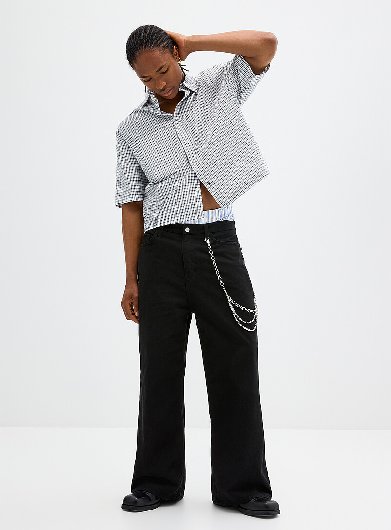 Heavy twill 5-pocket pant Relaxed flare fit Imported from Seoul product image (primary)