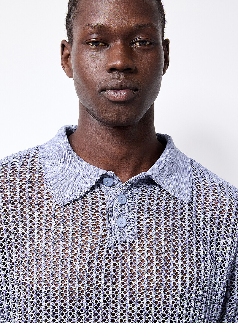 Mesh loose-knit polo Imported from Seoul product image 2