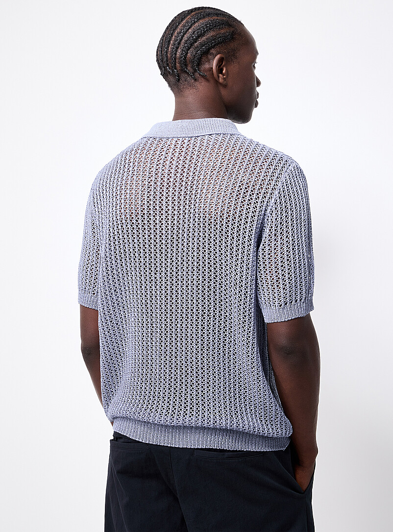 Mesh loose-knit polo Imported from Seoul product image 3