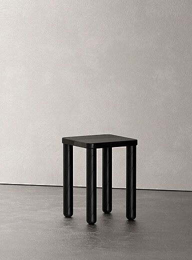 Ash square stool