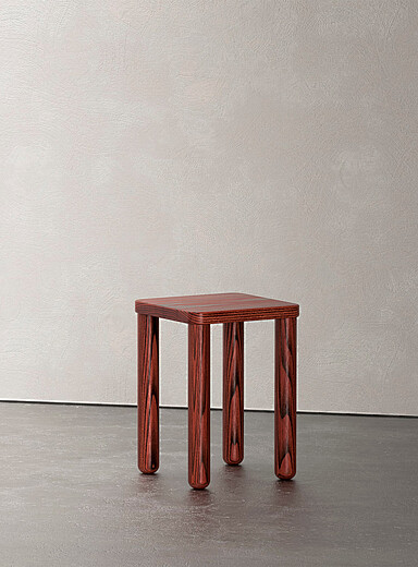 Ash square stool