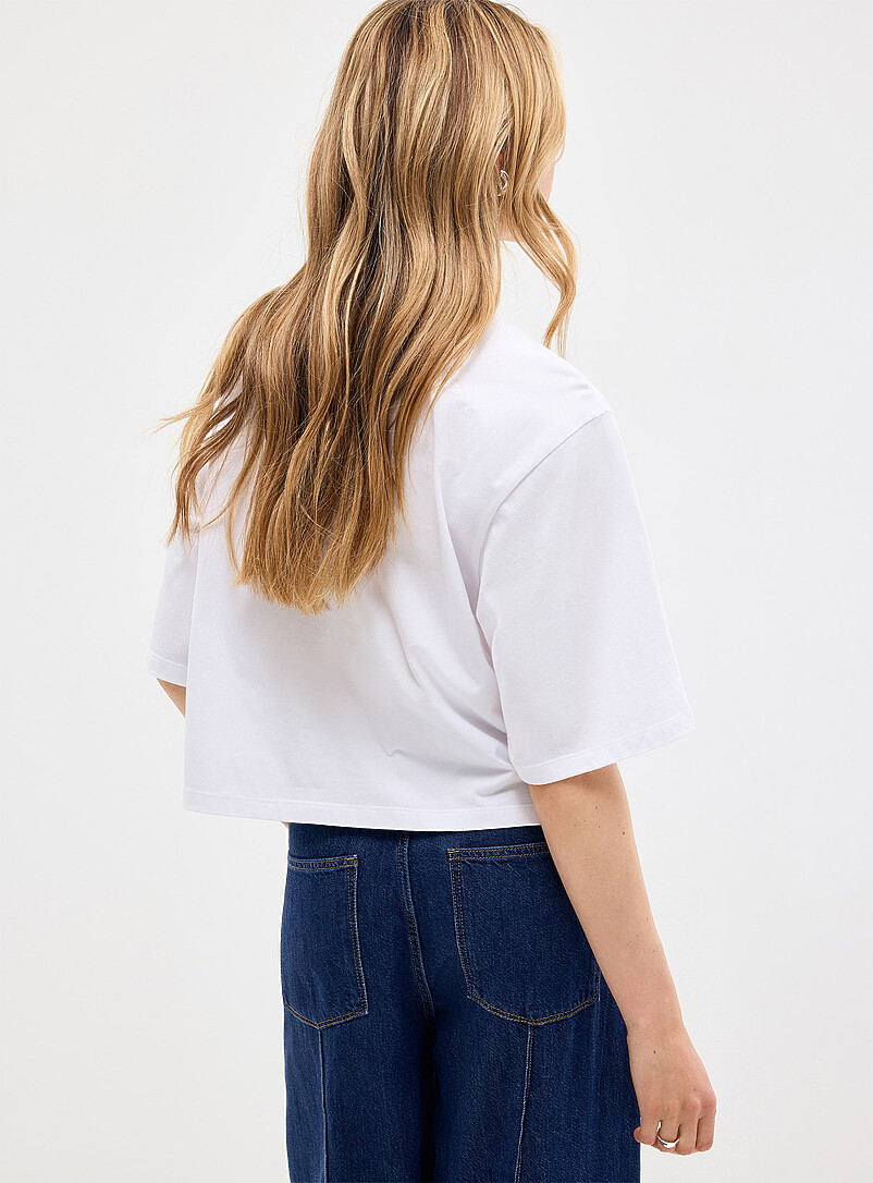 Solid cropped boxy-fit T-shirt product image 3