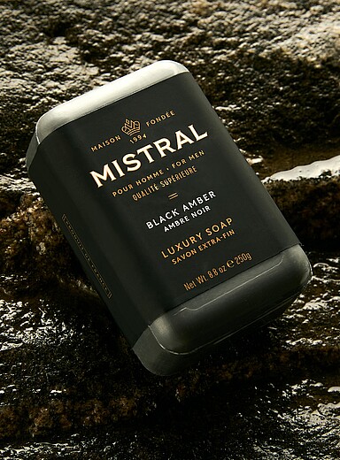 Black amber bar soap