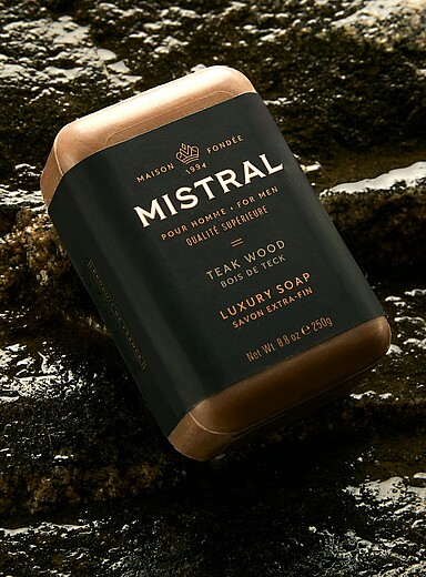 Teak wood bar soap