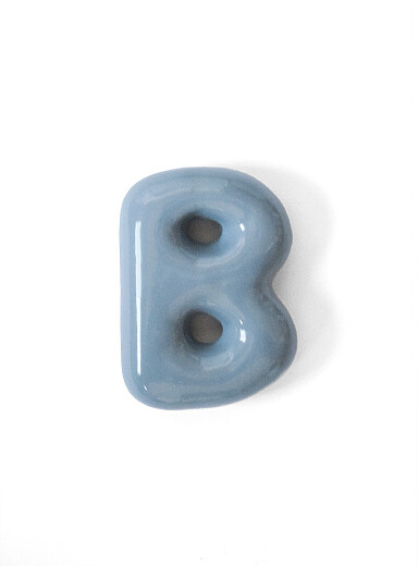 Semiporcelain letter B wall ornament