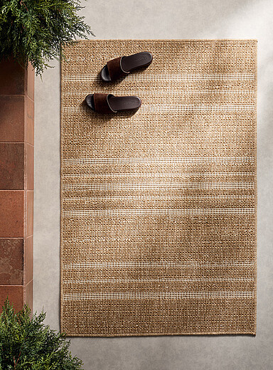 Striped bands outdoor rug 90 x 130 cm