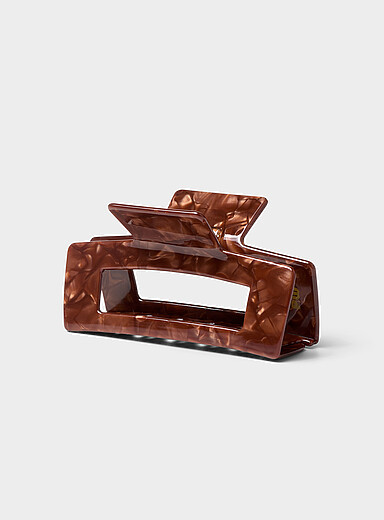 Medium terrazzo-like rectangular clip