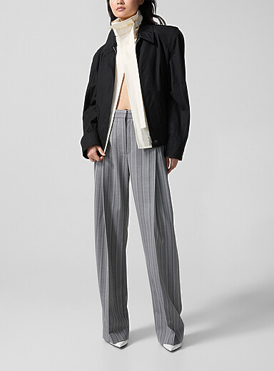 Stella McCartney: Le pantalon habill&eacute; ray&eacute; deux plis Gris pour femme