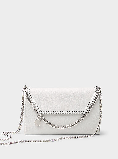 Stella McCartney Light Grey Falabella chain crossbody bag for women
