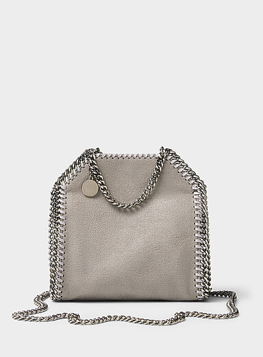 Stella McCartney Black Falabella faux-leather chain handbag for women