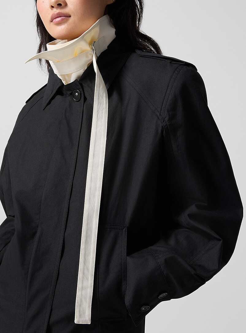 Washed cotton layered-effect jacket product image 2