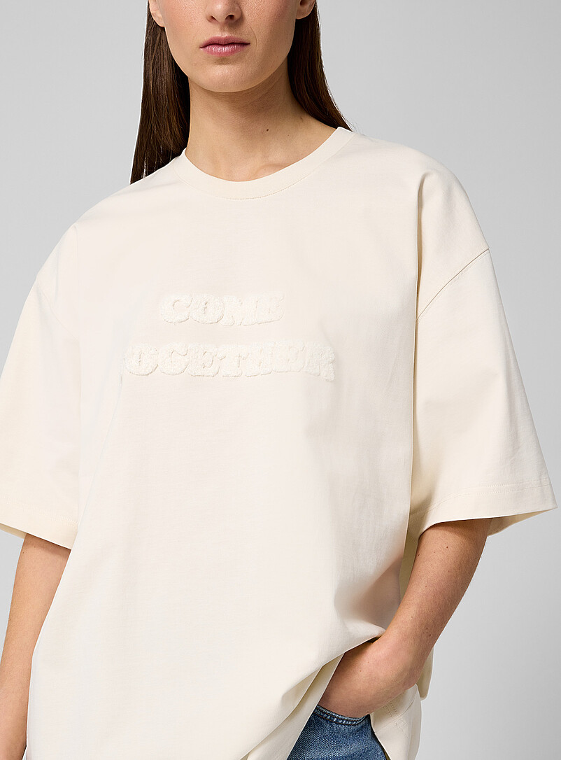 Come Together Bouclé Slogan T-Shirt