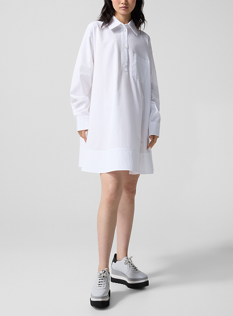Poplin Cropped Shirtdress