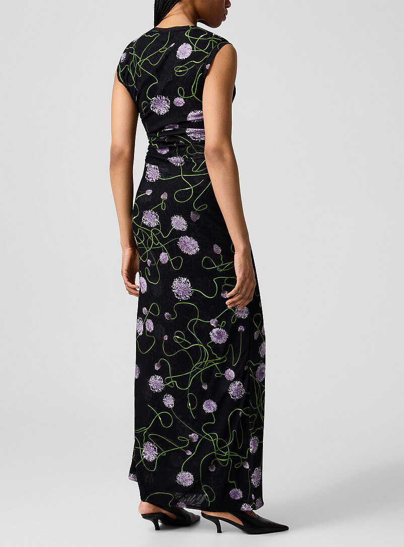 Floral mesh ruched waist dress product image 3