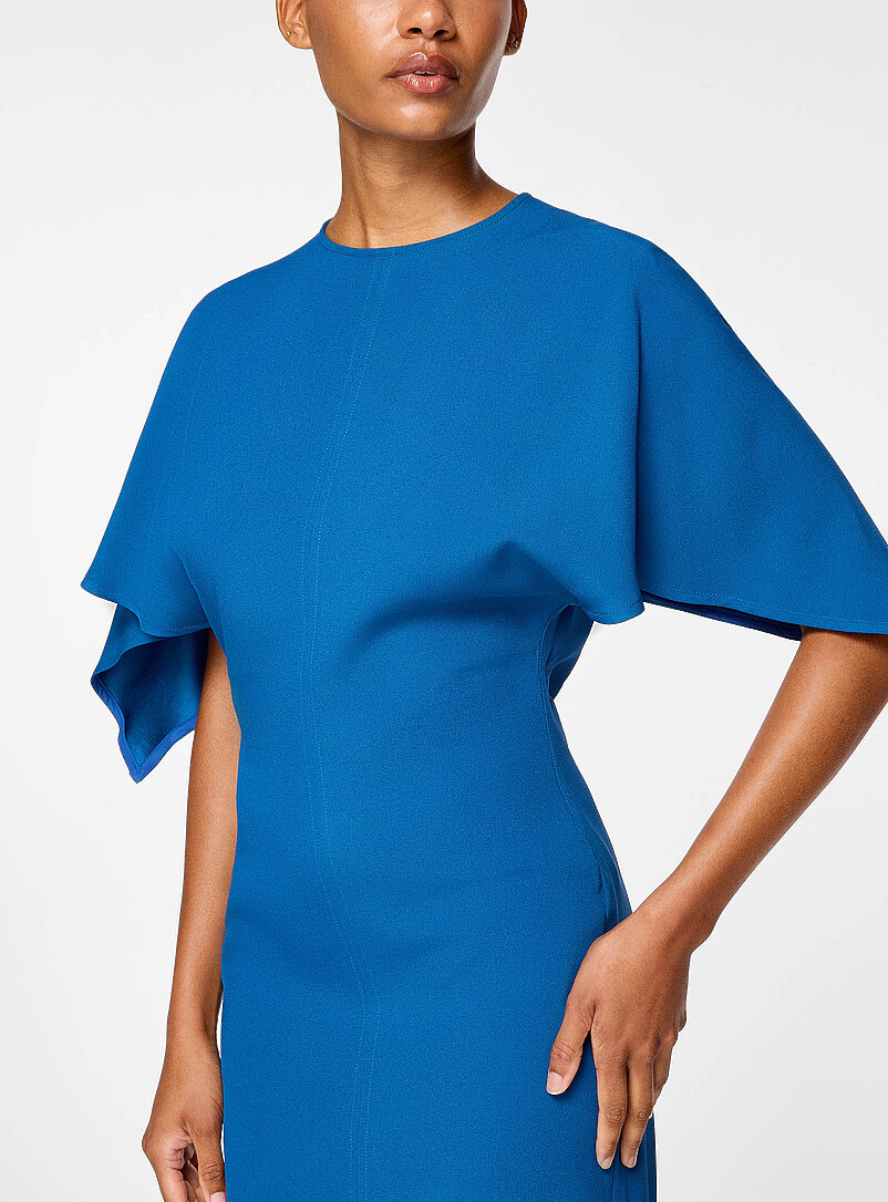 Draped-sleeve fitted midi dress product image 2