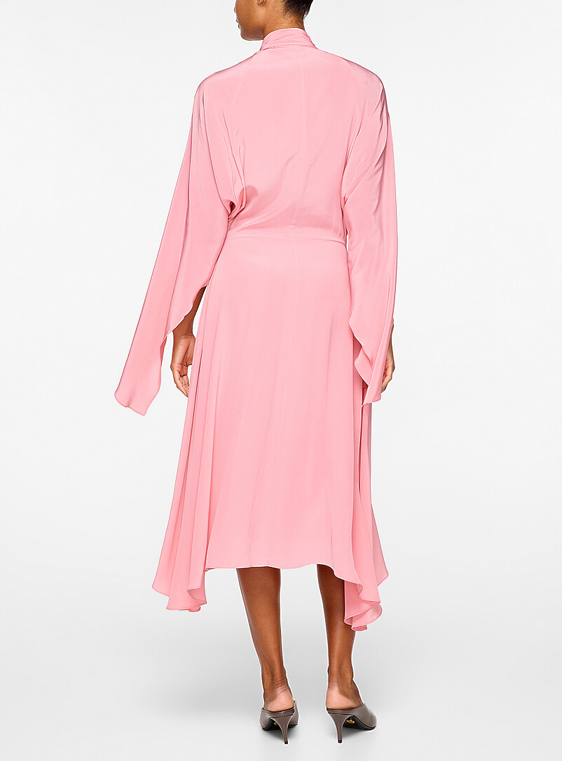 Tie-neck silk midi dress product image 3