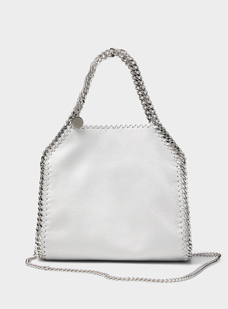 Falabella Pearl Grey Chain Handbag