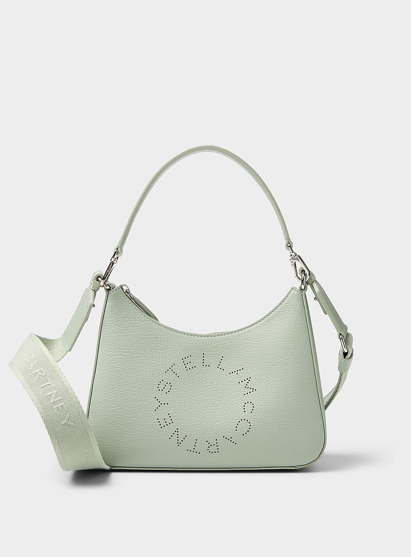 Perforated Logo Mint Shoulder Bag