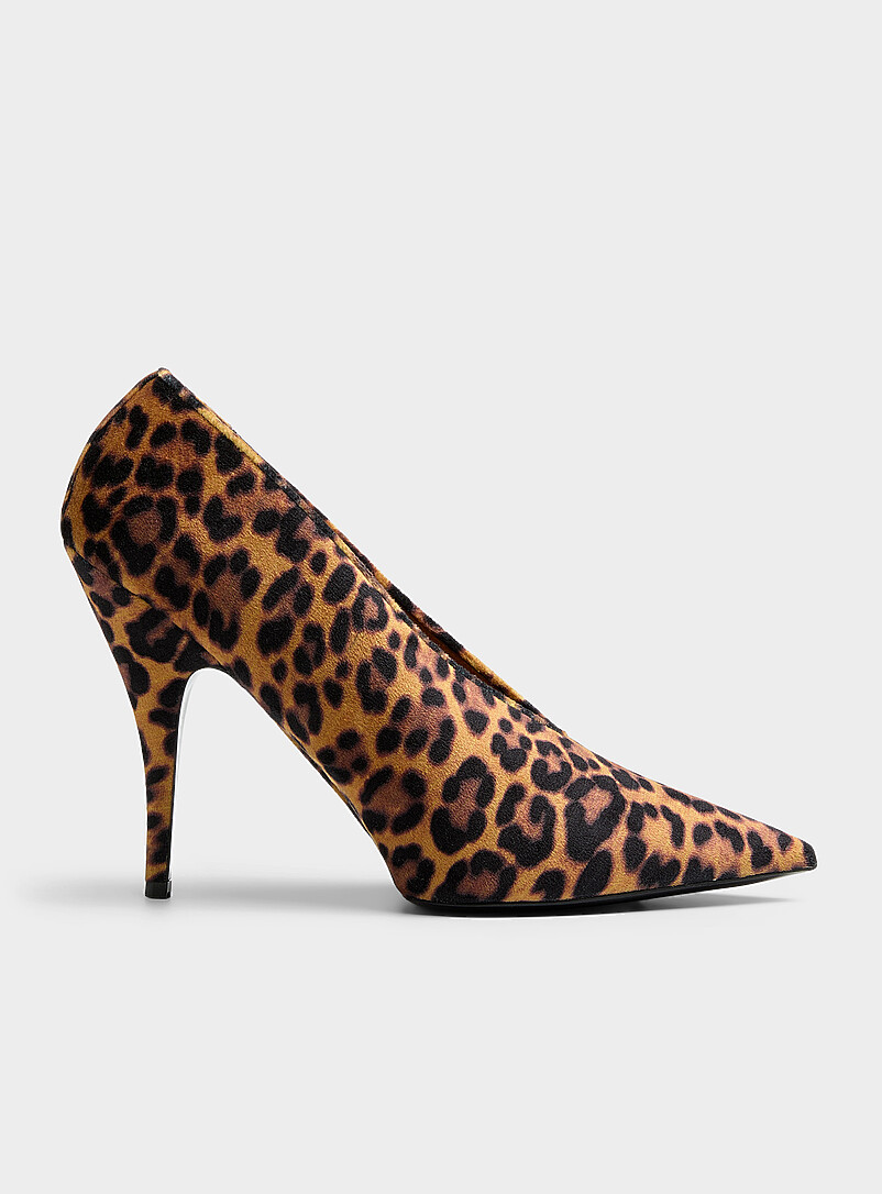 Plateau leopard velvet platform pump Women product image (primary)