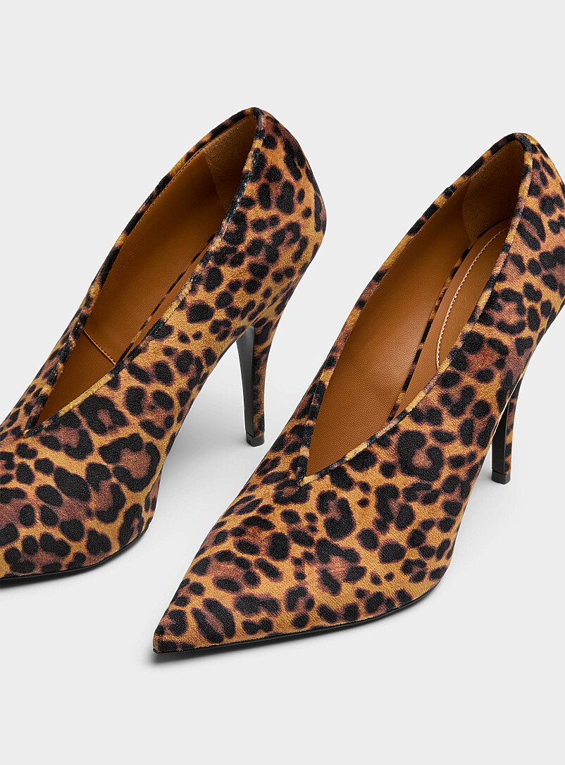 Plateau leopard velvet platform pump Women product image 2