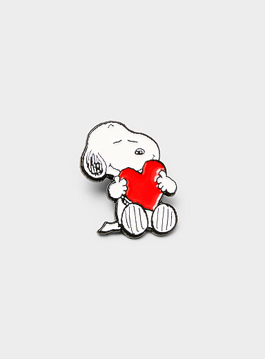 Magpie x Peanuts: L'&eacute;pinglette Peanuts Blanc pour femme