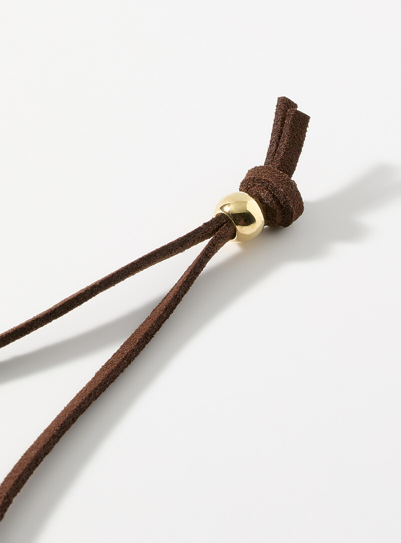 Sinuous hammered medallion cord necklace | Simons | Shop Women's