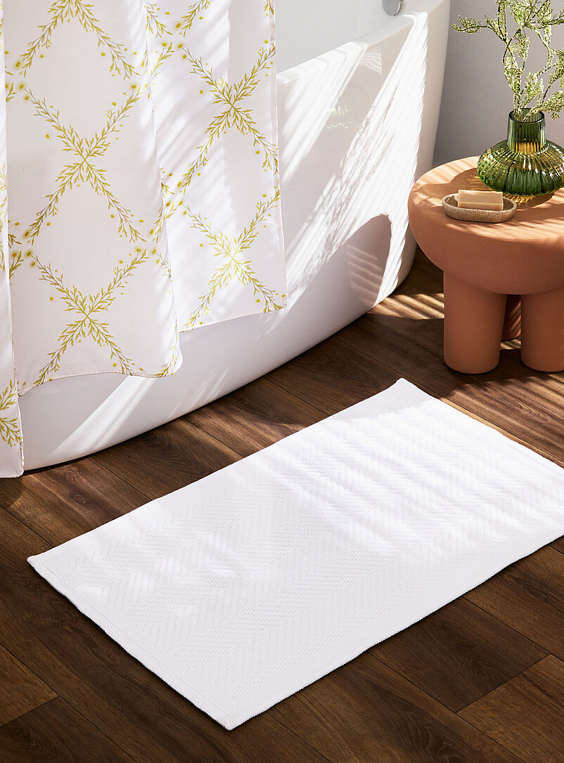 Embossed Knots Chevron Bath Mat 50 X 80 Cm