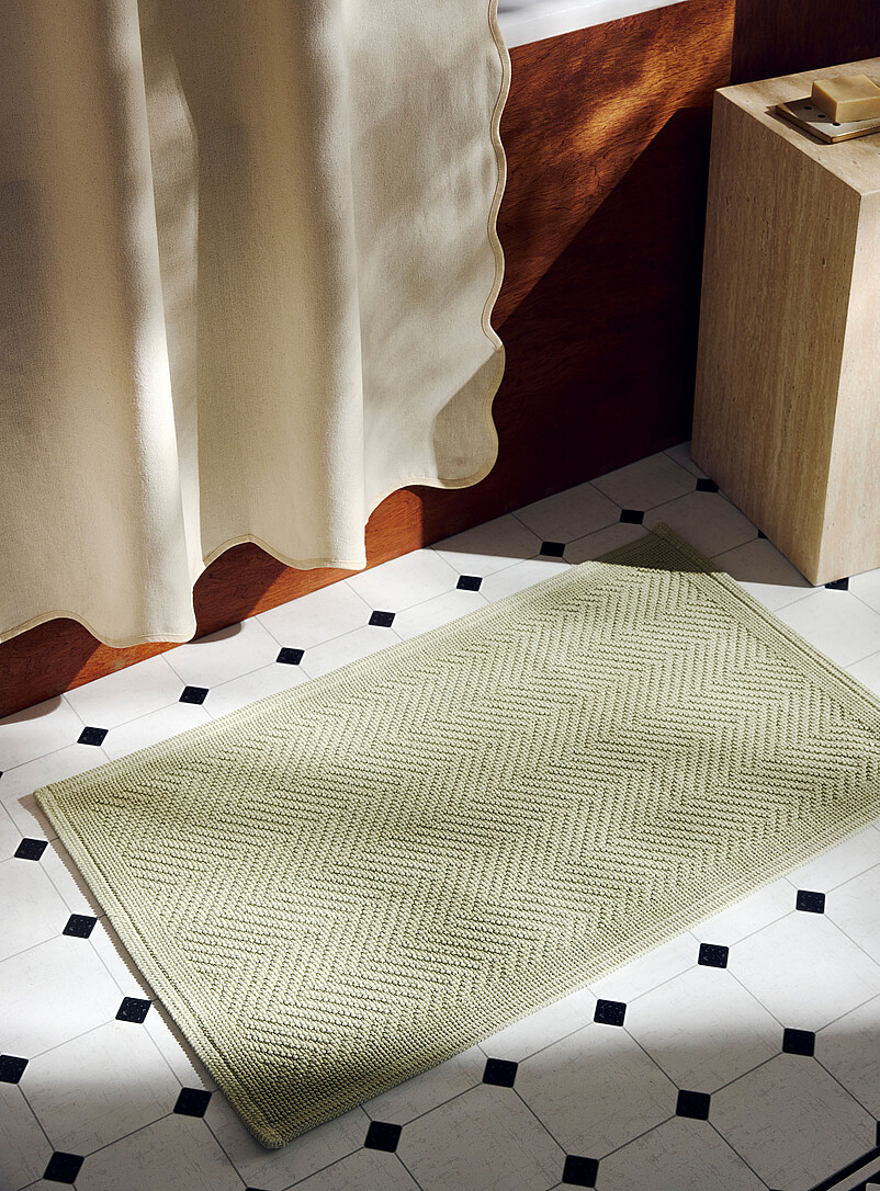 Embossed knots chevron bath mat 50 x 80 cm product image (primary)