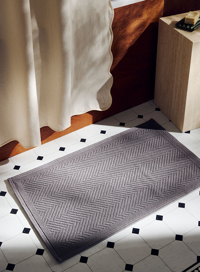 Embossed Knots Chevron Bath Mat 50 X 80 Cm