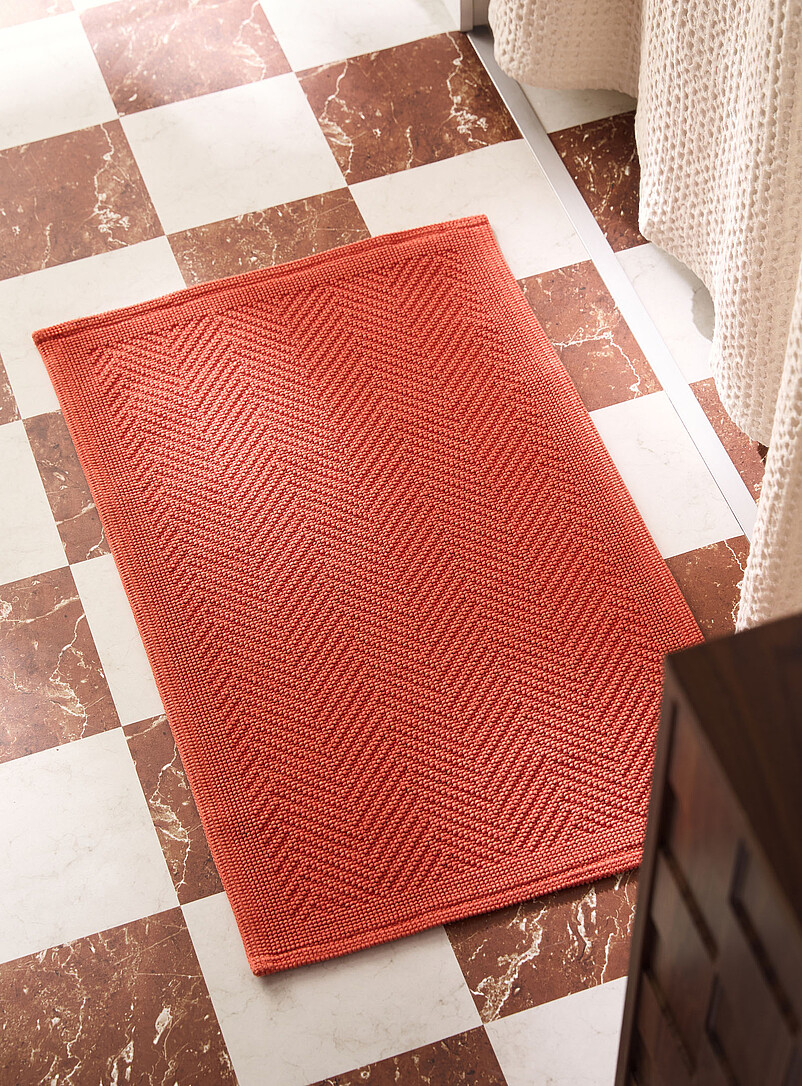 Embossed Knots Chevron Bath Mat 50 X 80 Cm