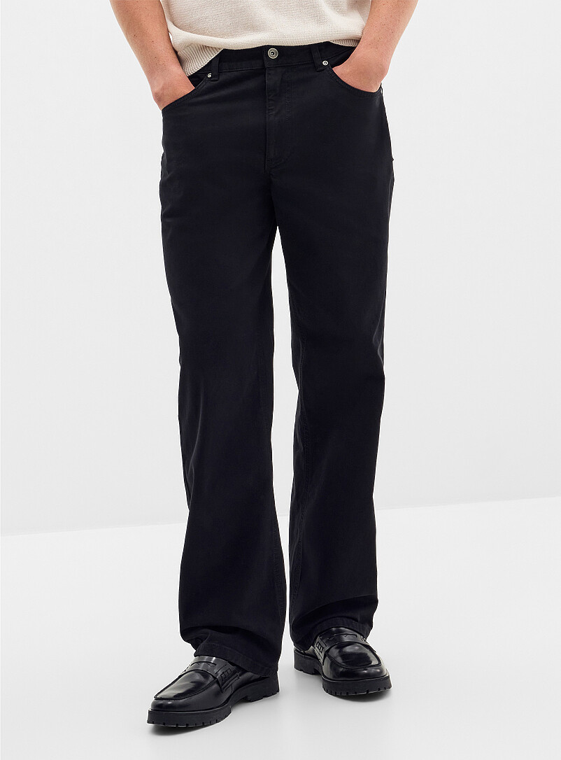 Le 31: Le pantalon 5 poches extensible <b>Coupe New York - Droite</b> Noir pour homme