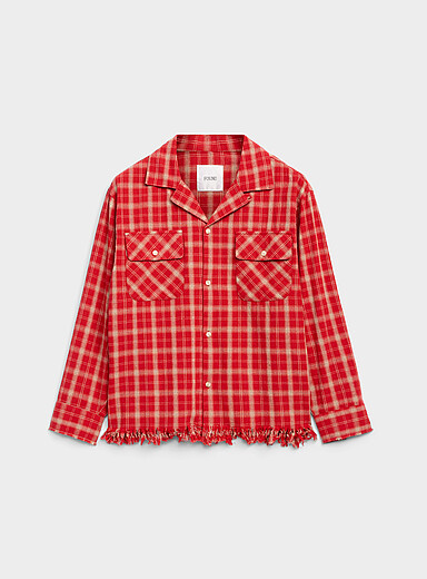 La chemise carreaux bord effiloch&eacute;