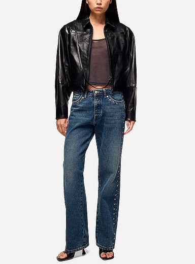 Crowd studded jean