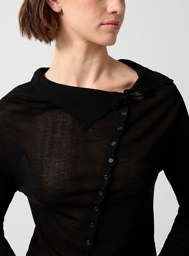 Igna diagonal buttoning sweater product image 2