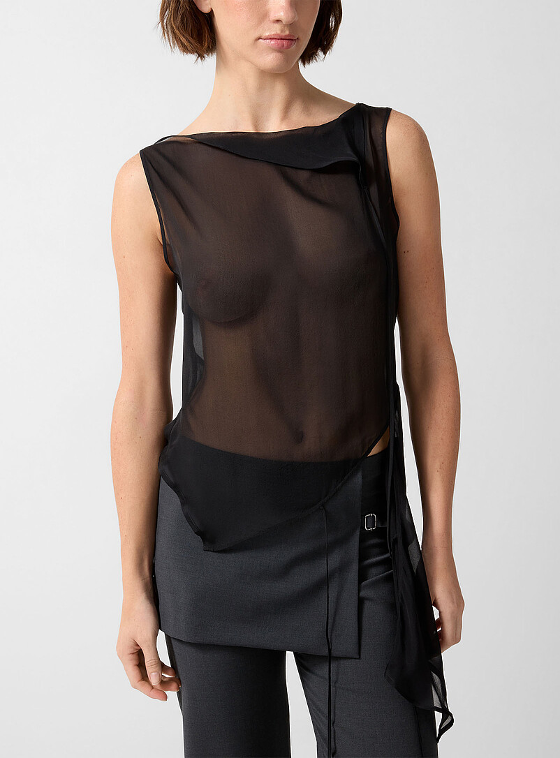 Sato asymmetrical silk blouse product image (primary)